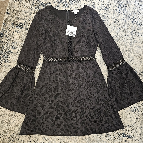 ZAC Zac Posen Zanya Long Sleeve Jacquard Cocktail Dress - Picture 2 of 9